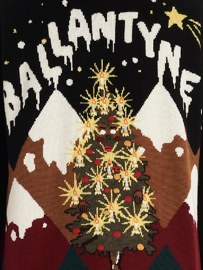 Shop Ballantyne Logo Christmas Sweater In Multicolor