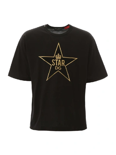 Shop Dolce & Gabbana Millennials Star T-shirt In Nero (black)