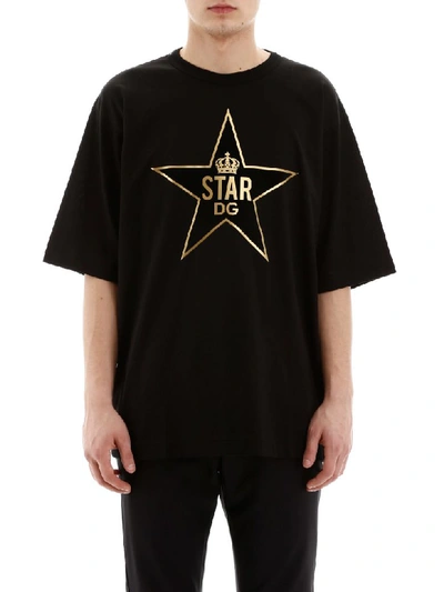 Shop Dolce & Gabbana Millennials Star T-shirt In Nero (black)