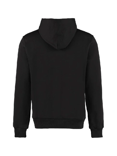 Shop Dolce & Gabbana Cotton Full Zip Hoodie In Black