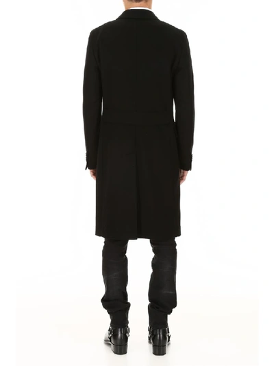 Shop Cc Collection Corneliani Wool Coat In Black (black)
