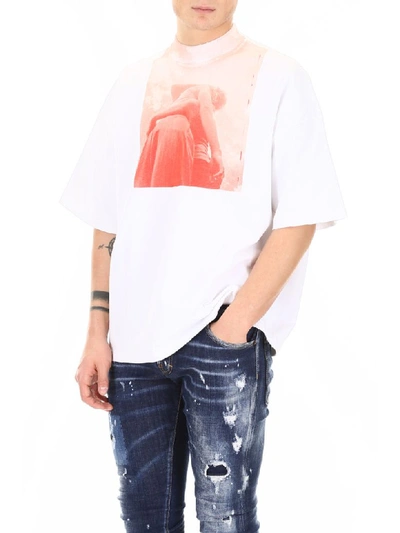 Shop Jil Sander Printed T-shirt In Medium Red (white)