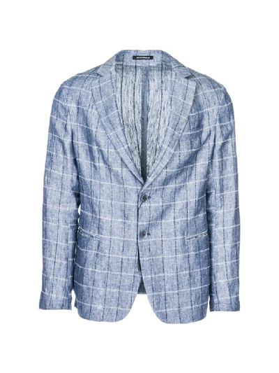 Shop Emporio Armani Double T Blazer In Blu