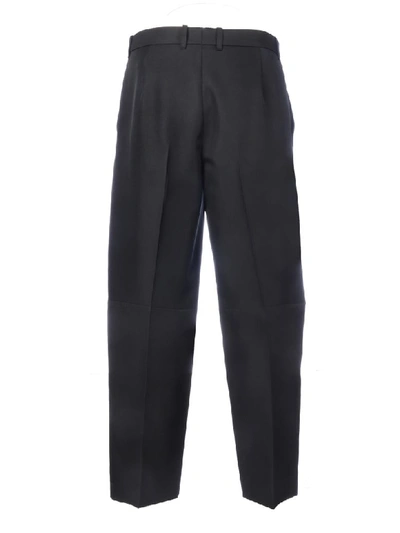 Shop Balenciaga Cropped Large Pants In Black