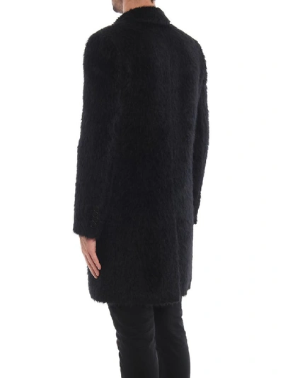 Shop Saint Laurent Coat Rive Gauche In Black