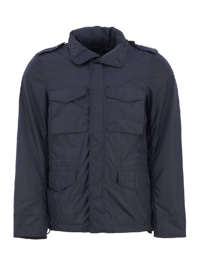 Shop Aspesi Minifield Vento Jacket In Blu Navy (blue)