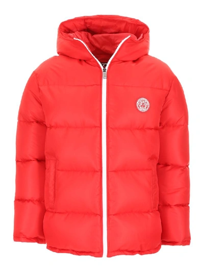 Shop Versace Puffer Jacket In Red (red)