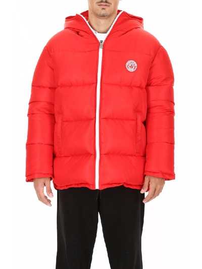 Shop Versace Puffer Jacket In Red (red)