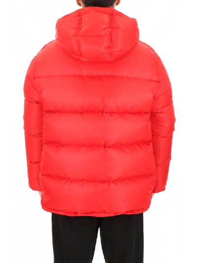 Shop Versace Puffer Jacket In Red (red)