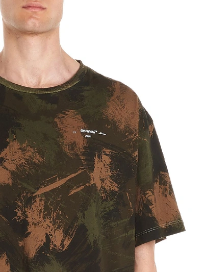 Shop Off-white Paintbrush Camou T-shirt In Green