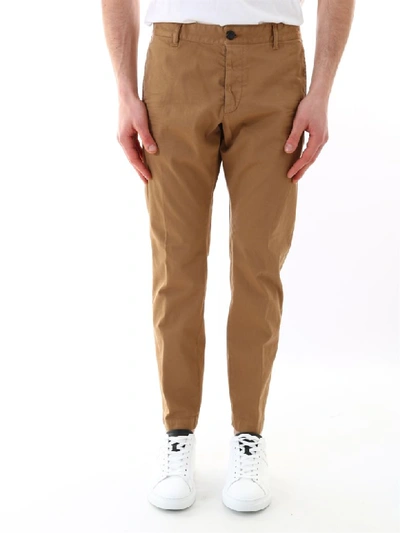 Shop Dsquared2 Chino Trousers Beige