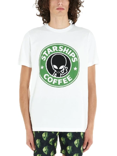Shop Sss World Corp Starbucks T-shirt In White