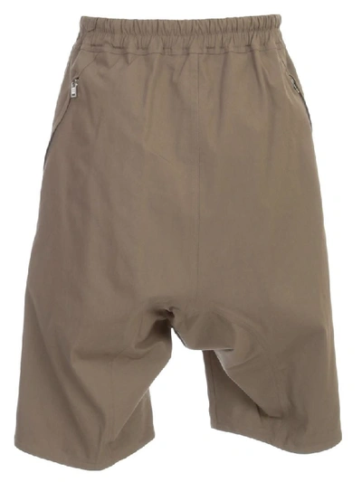 Shop Rick Owens Pants Drop Crotch Elastic Waist Maxi Cotton In Dust
