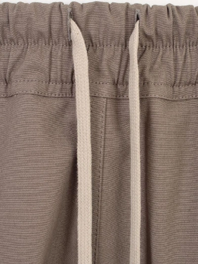 Shop Rick Owens Pants Drop Crotch Elastic Waist Maxi Cotton In Dust