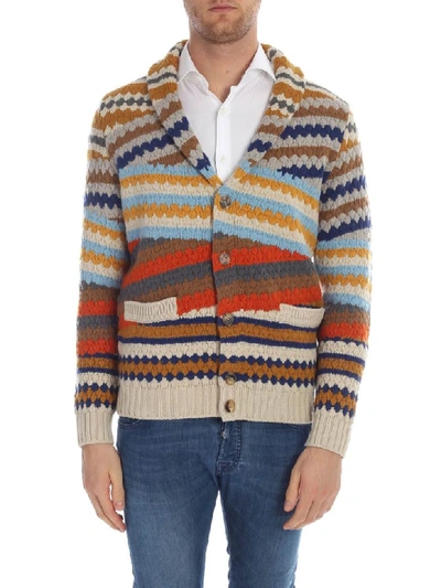 Shop Missoni Wool Cardigan In Beige