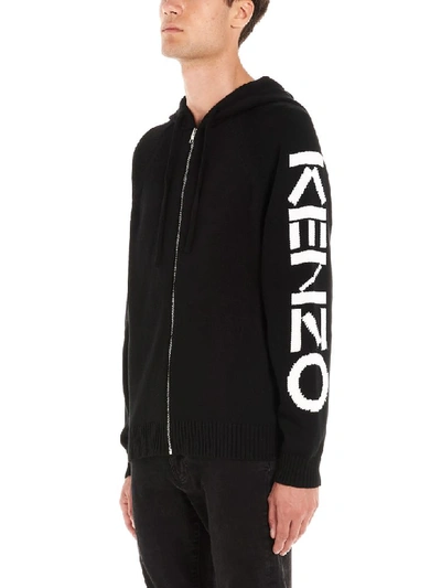 Shop Kenzo Cardigan In Black