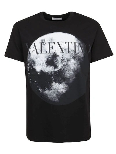 Shop Valentino Jersey T-shirt In E Nero Moondust