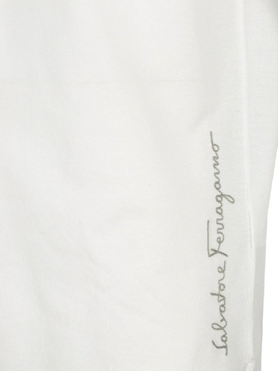 Shop Ferragamo Polo Shirt In Bianco