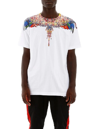 Shop Marcelo Burlon County Of Milan Multicolor Wings T-shirt In White Multicolor (white)