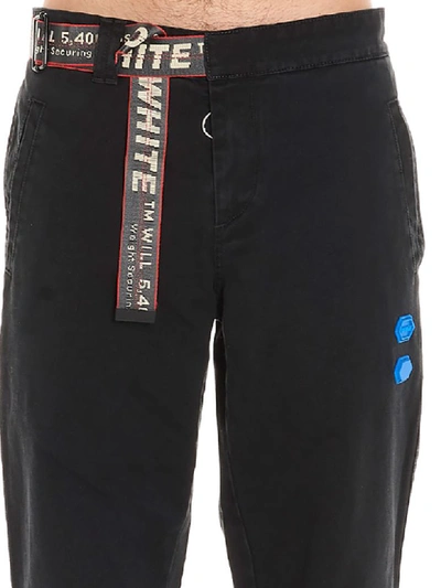 Shop Off-white Ow Chino Jeans In Black
