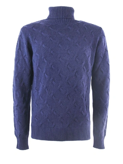 Shop Kangra Blue Wool, Silk And Cashemre Sweater