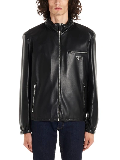 Shop Prada Jacket In Black