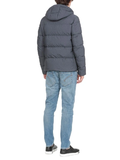 Shop Herno Quilted Down Jacket In Blue