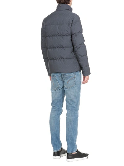 Shop Herno Quilted Down Jacket In Blue