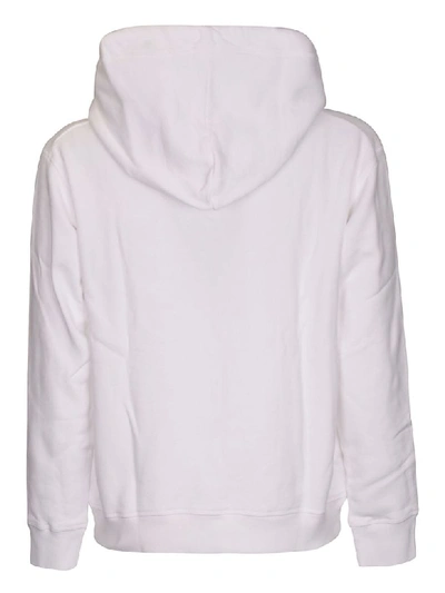 Shop Dsquared2 Printed Logo Hoodie In White