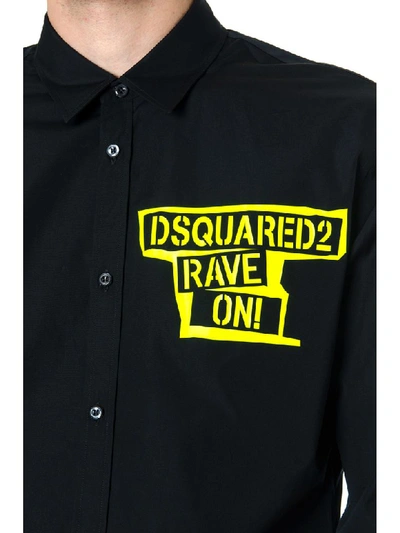 Shop Dsquared2 Rave On Shirt In Black