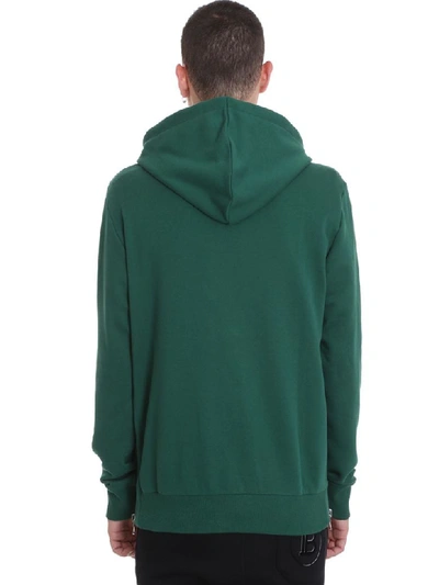 Shop Balmain Sweatshirt In Green Cotton