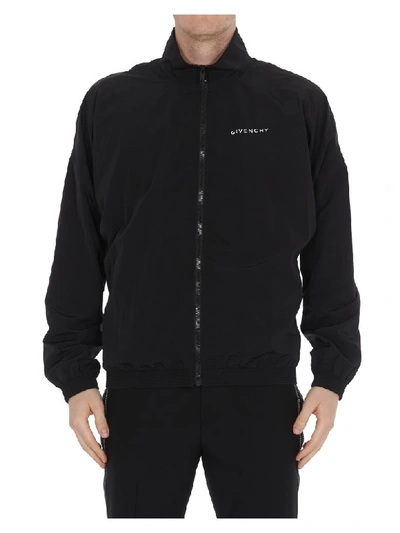 Shop Givenchy Logo Raincoat In Black