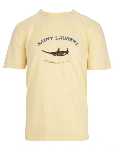 Shop Saint Laurent T-shirt In Yellow