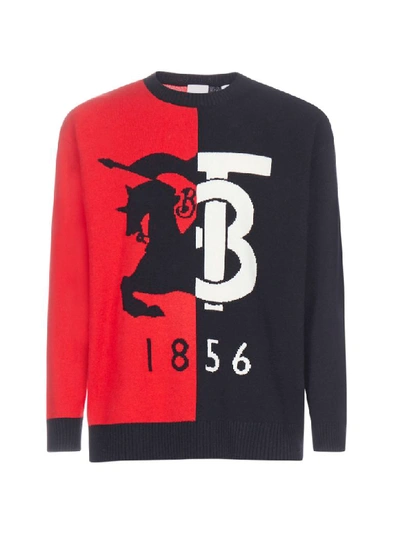 Shop Burberry Logo Cashmere Sweater In Black