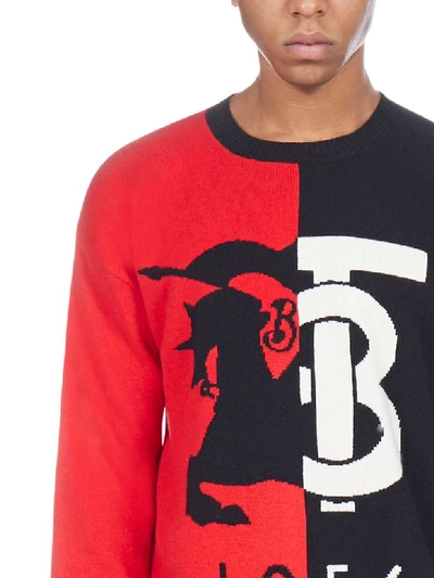 Shop Burberry Logo Cashmere Sweater In Black