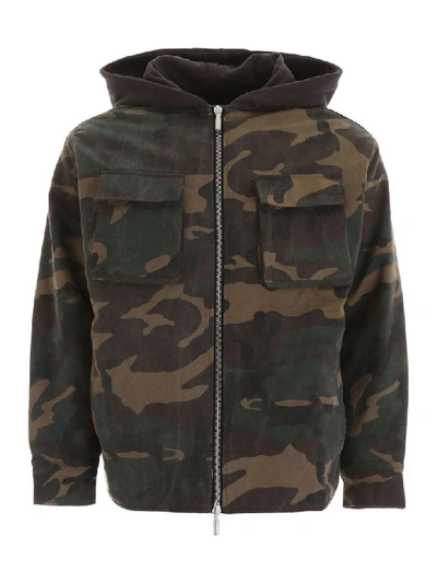 Shop Rhude Camouflage Jacket In Camou (green)