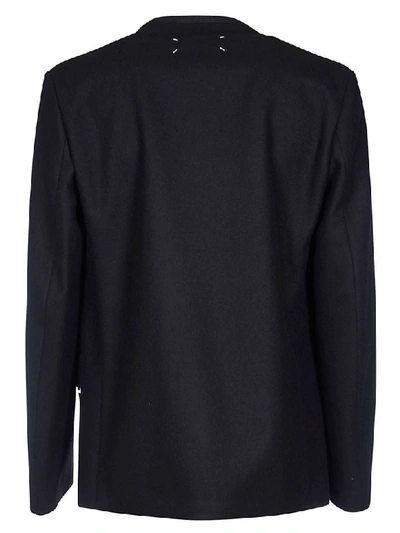 Shop Maison Margiela Button-less Blazer In Black