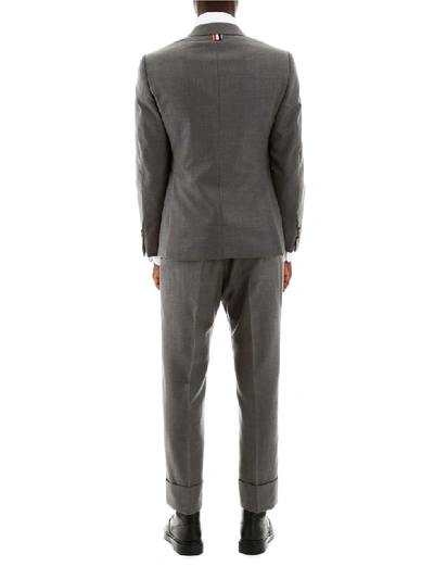Shop Thom Browne Suit With Tie In Med Grey (grey)