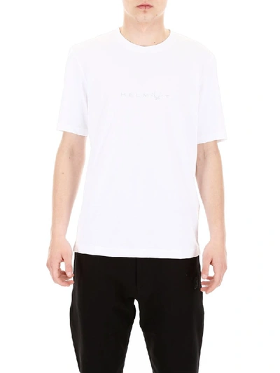 Shop Helmut Lang Logo T-shirt In Chalk White (white)