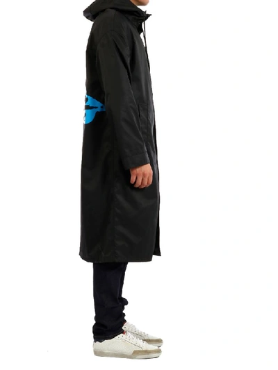 Shop Valentino Raincoat Undercover Ufo In Black