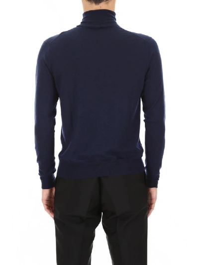 Shop Cc Collection Corneliani Cashmere Pullover In Navy (blue)