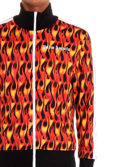 Shop Palm Angels Burning Sweatshirt In Multicolor