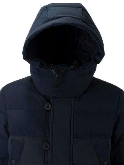 Shop Peuterey Button & Zipped Padded Jacket In Blue
