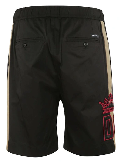 Shop Dolce & Gabbana Side Stripe Track Shorts In Black