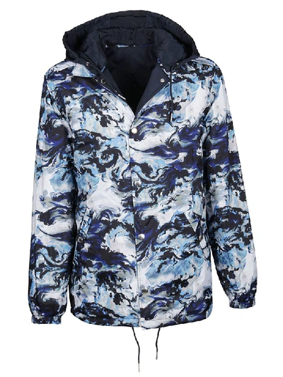 Shop Kenzo Parka Reversibile In Bleu Marine