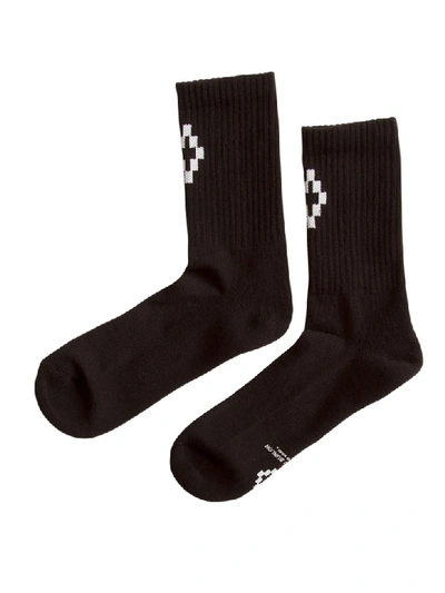 Shop Marcelo Burlon County Of Milan Cross Socks In Nero