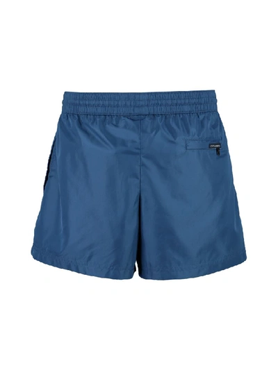 Shop Dolce & Gabbana Swim Shorts With Logo In Blue