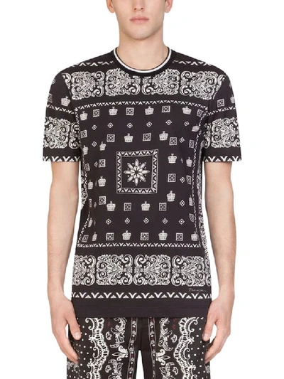 Shop Dolce & Gabbana Tshirt Bandana In C Black