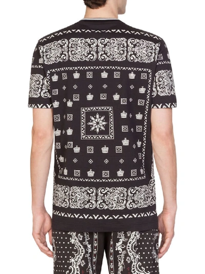 Shop Dolce & Gabbana Tshirt Bandana In C Black