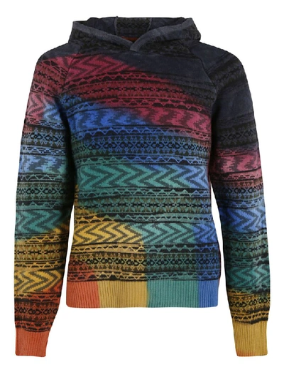 Shop Missoni Hooded Sweatshirt In Multicolor